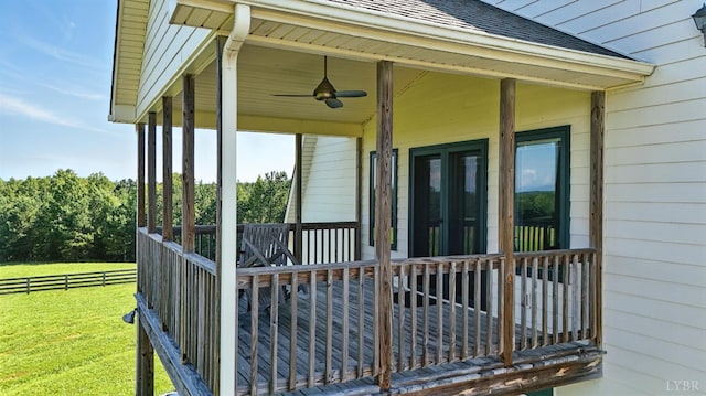 1433 Piney Mountain Rd, Appomattox, VA 24522 - deck with a ceiling fan