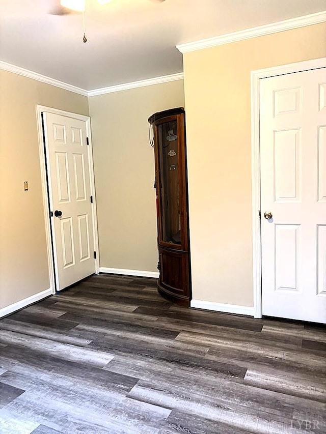 509 Meadowbrook Ln, Rustburg, VA 24588 - spare room with dark wood finished floors and ornamental molding