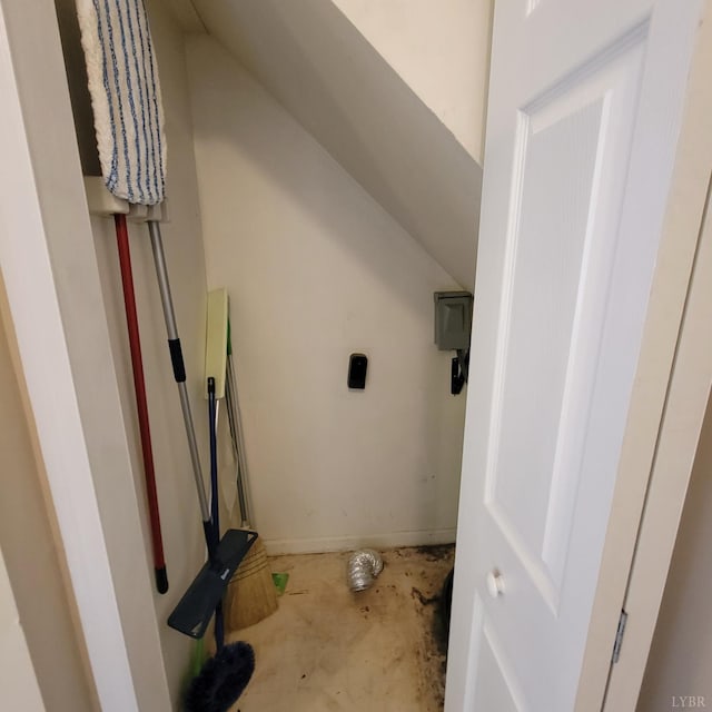 509 Meadowbrook Ln, Rustburg, VA 24588 - laundry area featuring baseboards