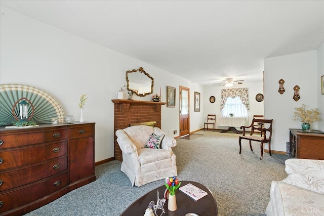 4317 Montgomery Rd, Lynchburg, VA 24503 - carpeted living area featuring baseboards