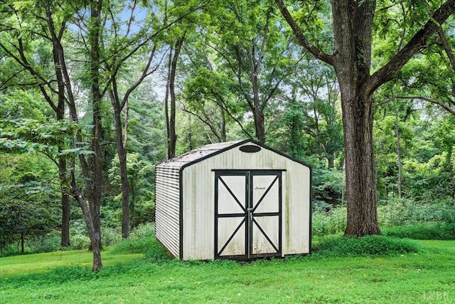 4317 Montgomery Rd, Lynchburg, VA 24503 - view of shed with a view of trees