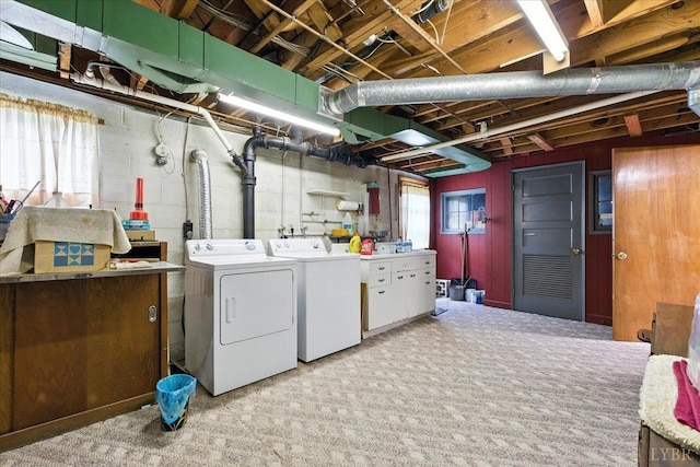 4317 Montgomery Rd, Lynchburg, VA 24503 - laundry room featuring washer and dryer and carpet