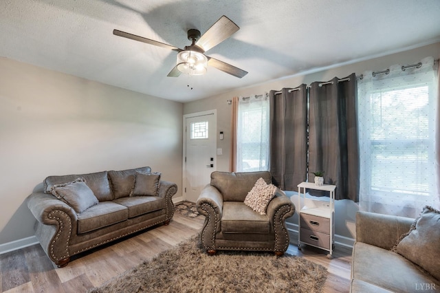 387 Stage Rd, Amherst, VA 24521 - living area with a ceiling fan and wood finished floors