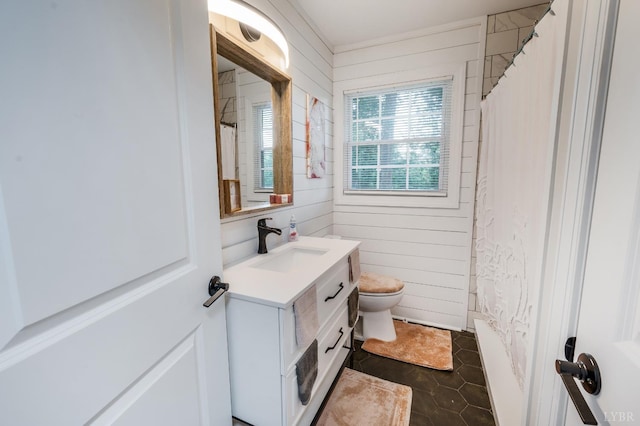 387 Stage Rd, Amherst, VA 24521 - full bathroom with vanity, tile patterned flooring, and a shower with curtain