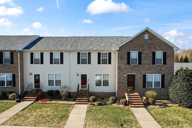 1036 Middle View Dr, Forest, VA 24551 - townhome / multi-family property with a front lawn and brick siding