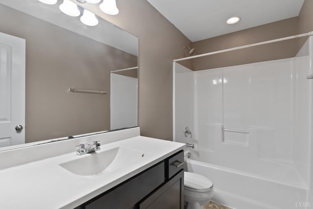 202 Bonterra Pl, Lynchburg, VA 24501 - full bathroom with vanity,  shower combination, and recessed lighting