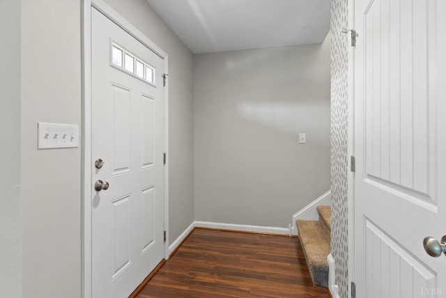 202 Bonterra Pl, Lynchburg, VA 24501 - entryway featuring dark wood finished floors and stairs