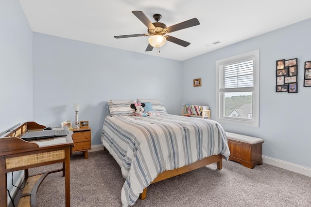 1055 Graystone Ln, Forest, VA 24551 - carpeted bedroom featuring a desk and ceiling fan