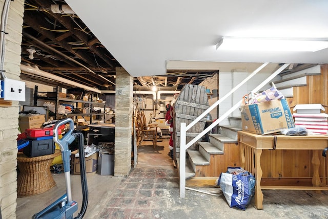 2212 Rivermont Ave, Lynchburg, VA 24503 - unfinished basement with stairway