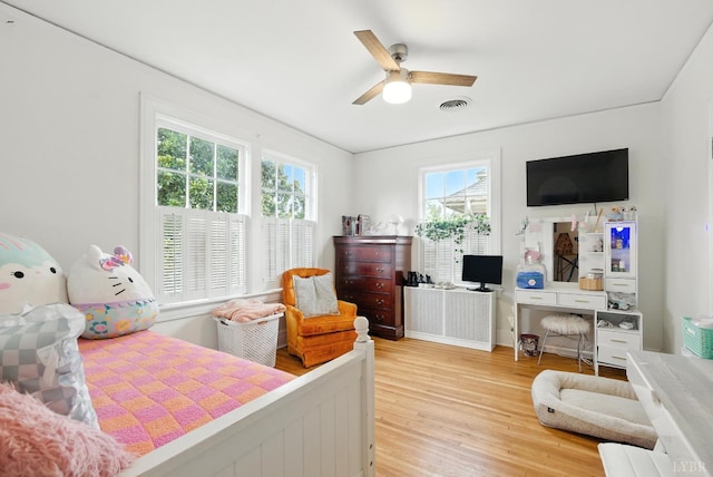 2212 Rivermont Ave, Lynchburg, VA 24503 - bedroom featuring light wood-style floors and ceiling fan