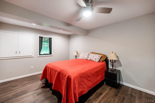 102 Stirling Ct, Forest, VA 24551 - bedroom with dark wood-style floors, a ceiling fan, and recessed lighting