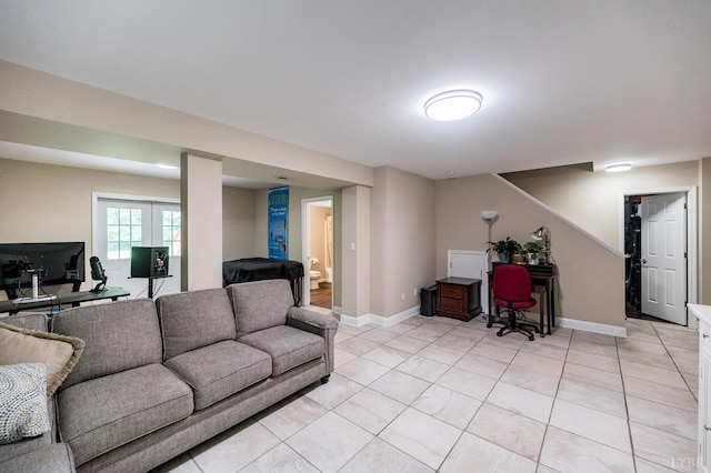 102 Stirling Ct, Forest, VA 24551 - living area with light tile patterned floors and baseboards
