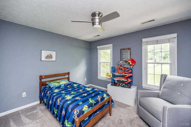 102 Stirling Ct, Forest, VA 24551 - bedroom featuring multiple windows, carpet, and ceiling fan