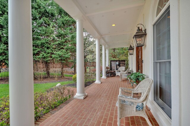 view of patio / terrace featuring a porch