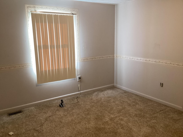 view of carpeted empty room