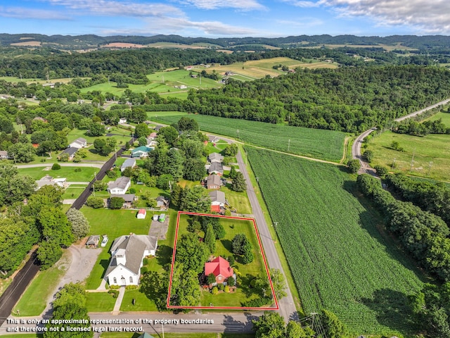 3004 Vine St, White Pine, TN 37890 - overview of rural landscape featuring property parcel outlined and extensive farmland