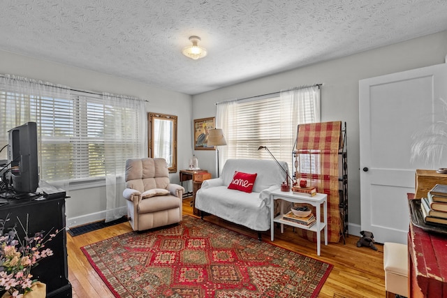 3004 Vine St, White Pine, TN 37890 - living area with wood finished floors, plenty of natural light, and a textured ceiling