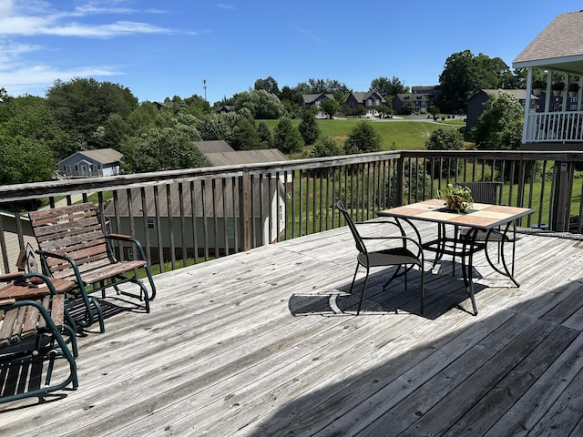 1623 Monte Vista Dr, Sevierville, TN 37862 - deck featuring outdoor dining area and a residential view