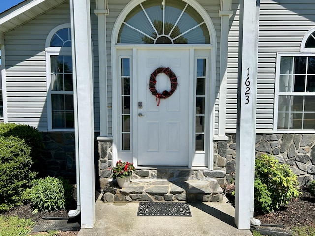 1623 Monte Vista Dr, Sevierville, TN 37862 - view of exterior entry with stone siding
