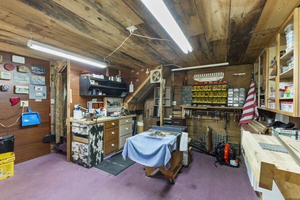 1211 W 6th N St, Morristown, TN 37814 - basement with wood walls and wood ceiling