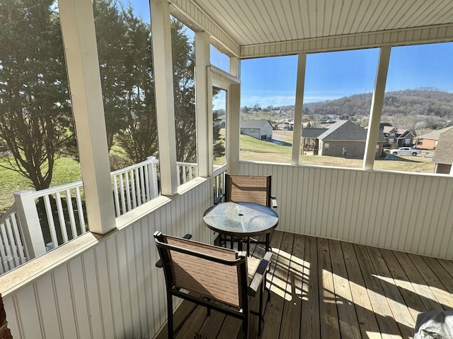 view of sunroom