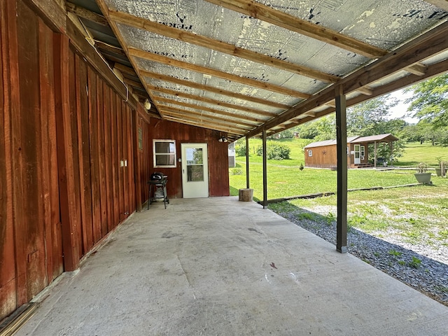 4140 Chavis Rd, Cosby, TN 37722 - view of patio featuring an outdoor structure and grilling area