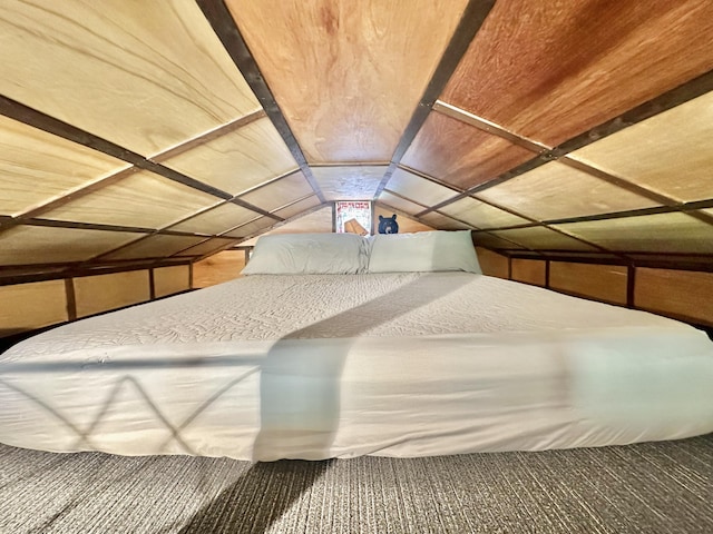 4140 Chavis Rd, Cosby, TN 37722 - unfurnished bedroom with carpet floors and lofted ceiling
