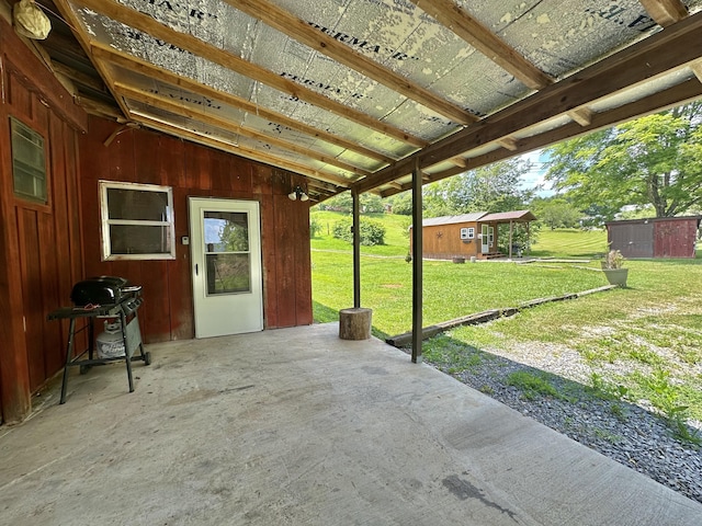 4140 Chavis Rd, Cosby, TN 37722 - view of patio / terrace featuring an outdoor structure and grilling area