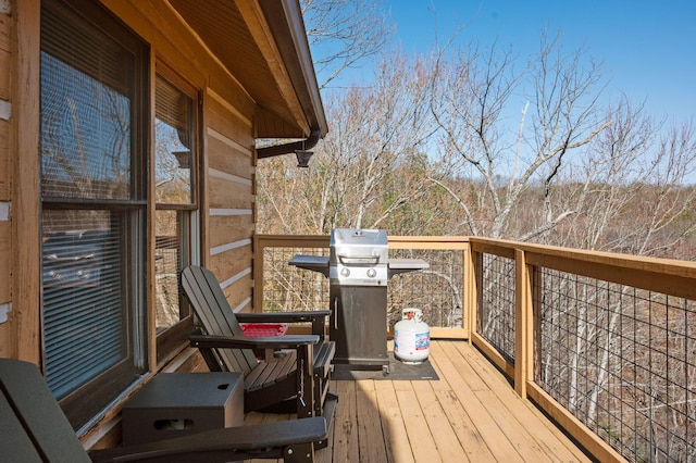 449 Lucerne Way, Gatlinburg, TN 37738 - wooden terrace featuring grilling area