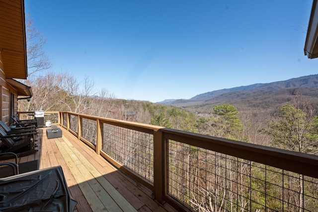 449 Lucerne Way, Gatlinburg, TN 37738 - wooden deck featuring a mountain view