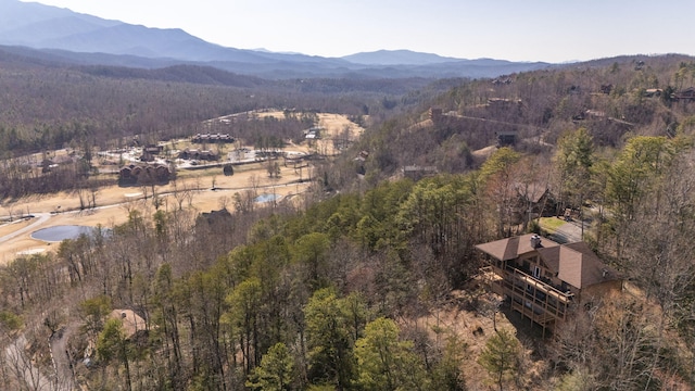 449 Lucerne Way, Gatlinburg, TN 37738 - birds eye view of property with a mountain view and a view of trees