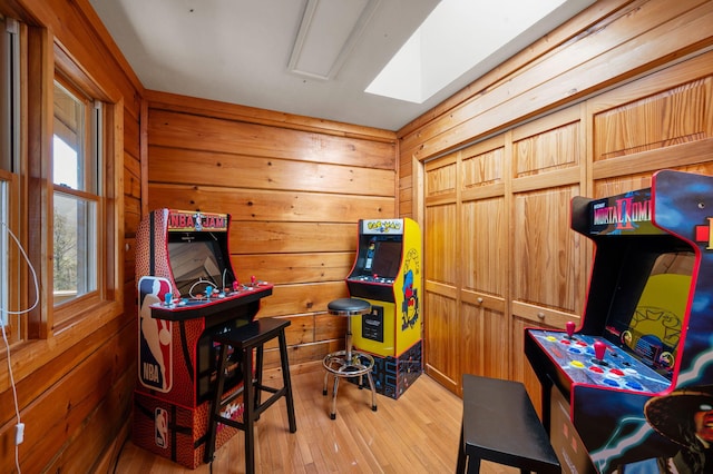 449 Lucerne Way, Gatlinburg, TN 37738 - rec room featuring light wood-style flooring and wooden walls