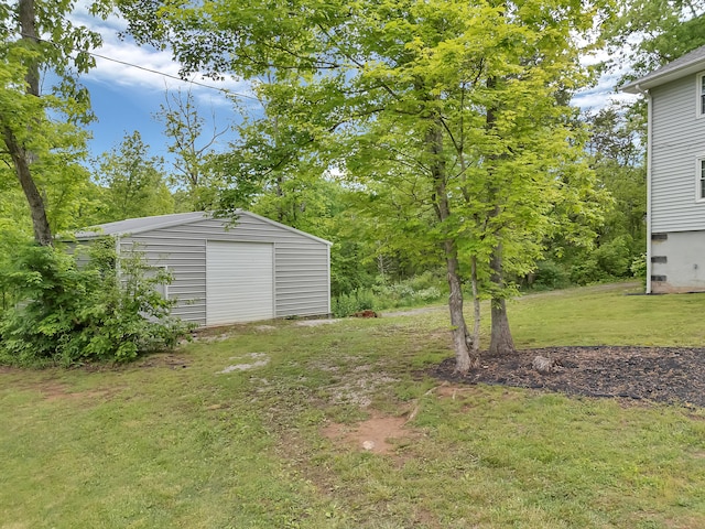 6525 Idumea Rd, Corryton, TN 37721 - view of green lawn with an outbuilding and a detached garage