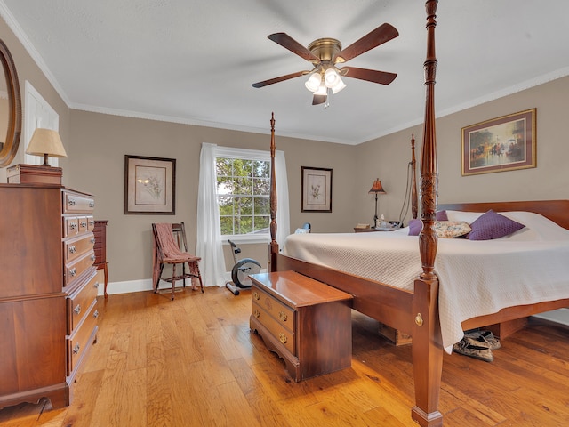 6525 Idumea Rd, Corryton, TN 37721 - bedroom featuring light wood-style floors, crown molding, and baseboards