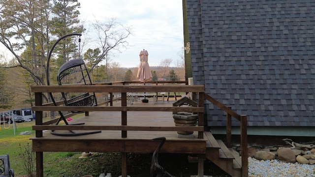 view of wooden terrace