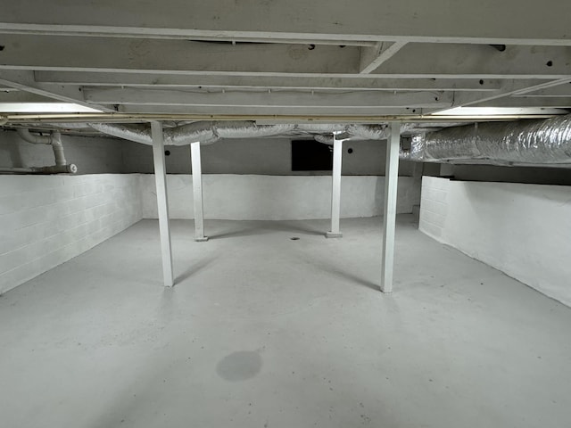 view of basement