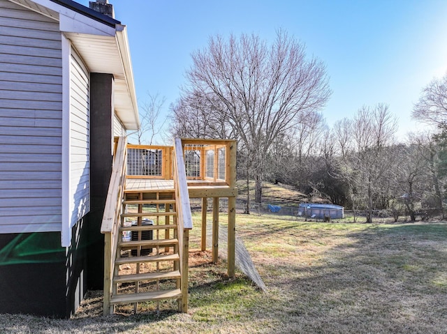 view of play area featuring a pool side deck