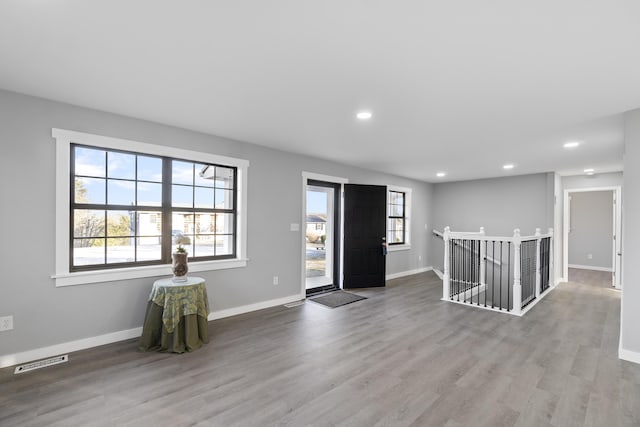 entryway featuring light hardwood / wood-style floors