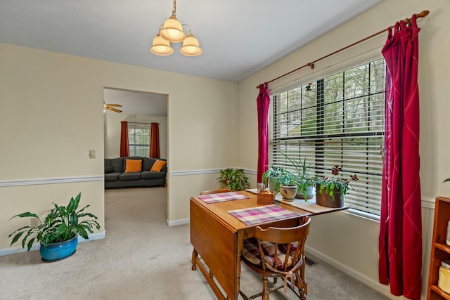 961 Woodway Dr, Morristown, TN 37814 - dining room with a healthy amount of sunlight, carpet flooring, and baseboards