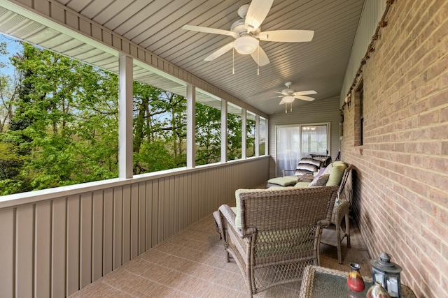 961 Woodway Dr, Morristown, TN 37814 - sunroom featuring ceiling fan