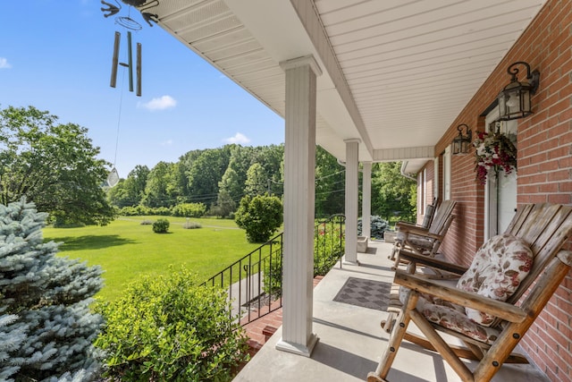 10741 Rutledge Pike, Blaine, TN 37709 - covered porch with a lawn