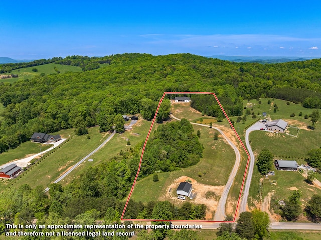 1670 Bays Mountain Rd, New Market, TN 37820 - aerial view featuring a wooded view