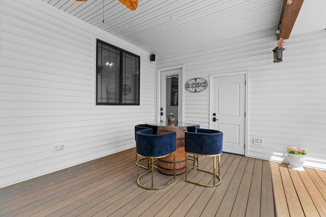 1670 Bays Mountain Rd, New Market, TN 37820 - wooden deck featuring outdoor dining space and ceiling fan