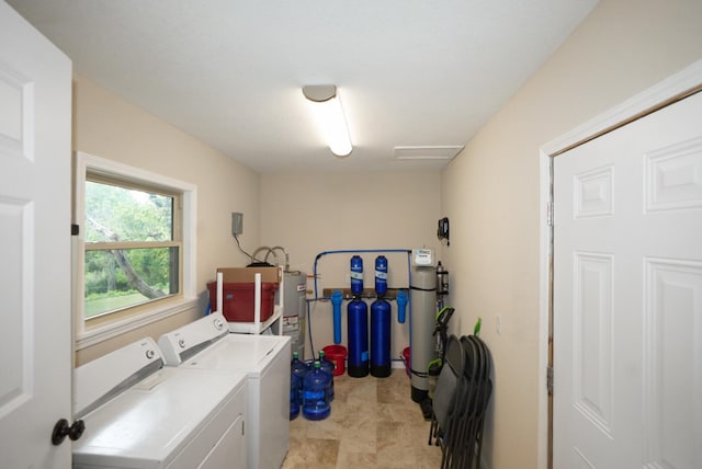 2368 Hall Rd, Dandridge, TN 37725 - washroom with washer and dryer and electric water heater