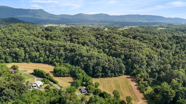 2368 Hall Rd, Dandridge, TN 37725 - bird's eye view of a heavily wooded area and a mountainous background