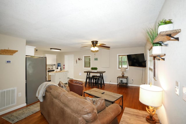 2368 Hall Rd, Dandridge, TN 37725 - living room with wood finished floors and a ceiling fan