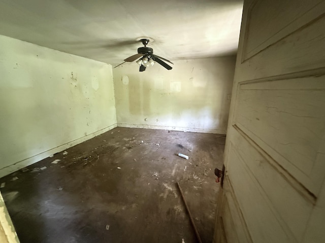 1340 Ryan Rd, Fall Branch, TN 37656 - unfurnished room with unfinished concrete flooring and ceiling fan