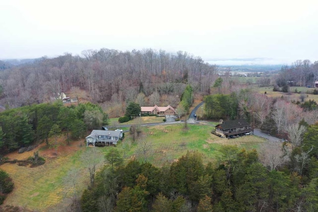 aerial view featuring a rural view