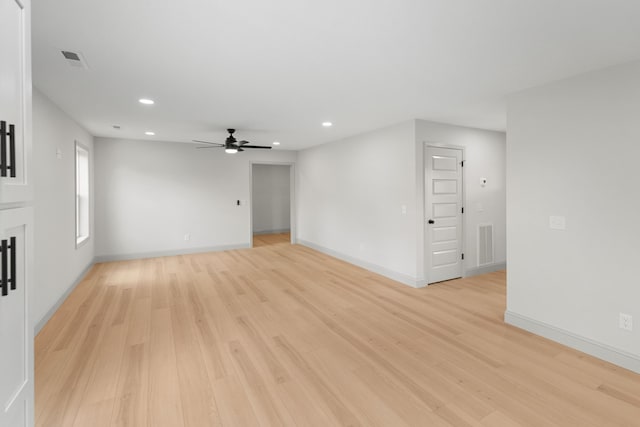 2490 Stream View Ln, Morristown, TN 37814 - unfurnished living room featuring recessed lighting, a ceiling fan, and light wood-type flooring