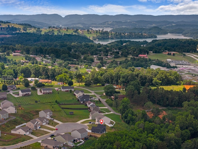 2490 Stream View Ln, Morristown, TN 37814 - drone / aerial view of a water and mountain view